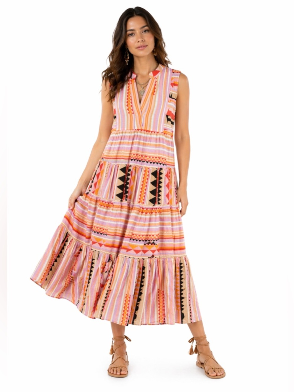 Anthropologie Devotion Twins Anahita Maxi Dress S Embroidered Cotton Boho Tiered